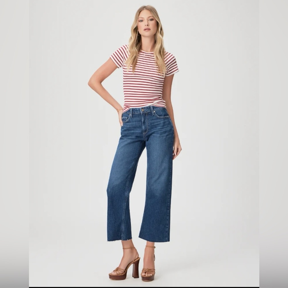 PAIGE Dark Blue Ankle Jeans